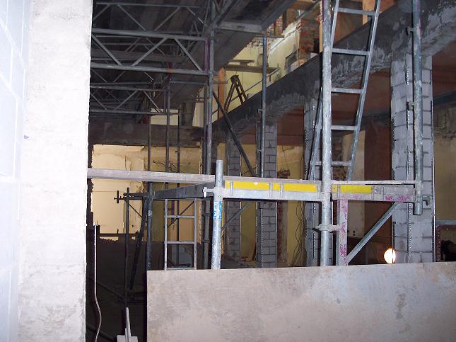 Treppenhaus in Leipzig während der Bauarbeiten